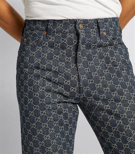 jeans gucci loved|gucci jacquard jeans.